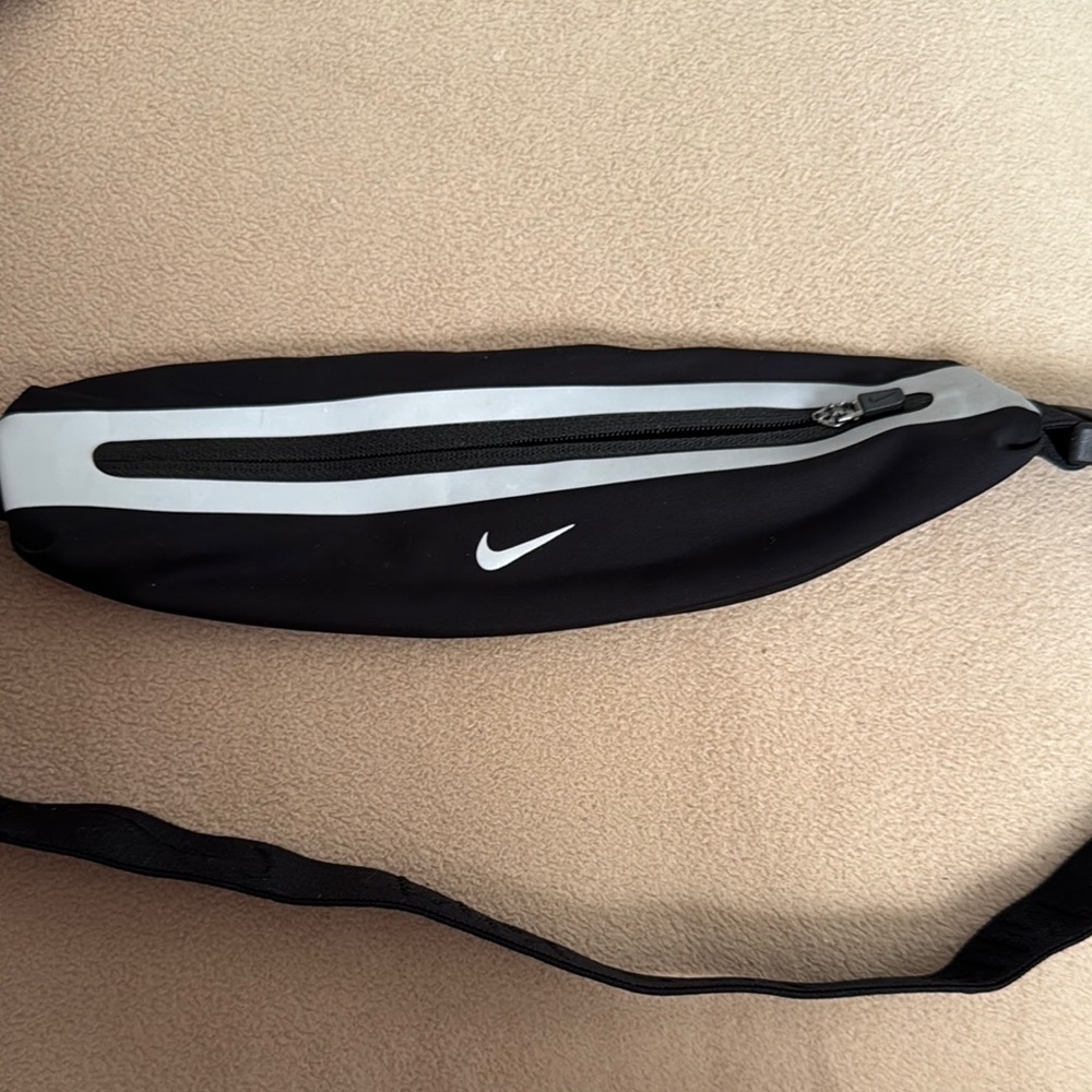 Nike Black and Gray Belt Bag with Sleek Design